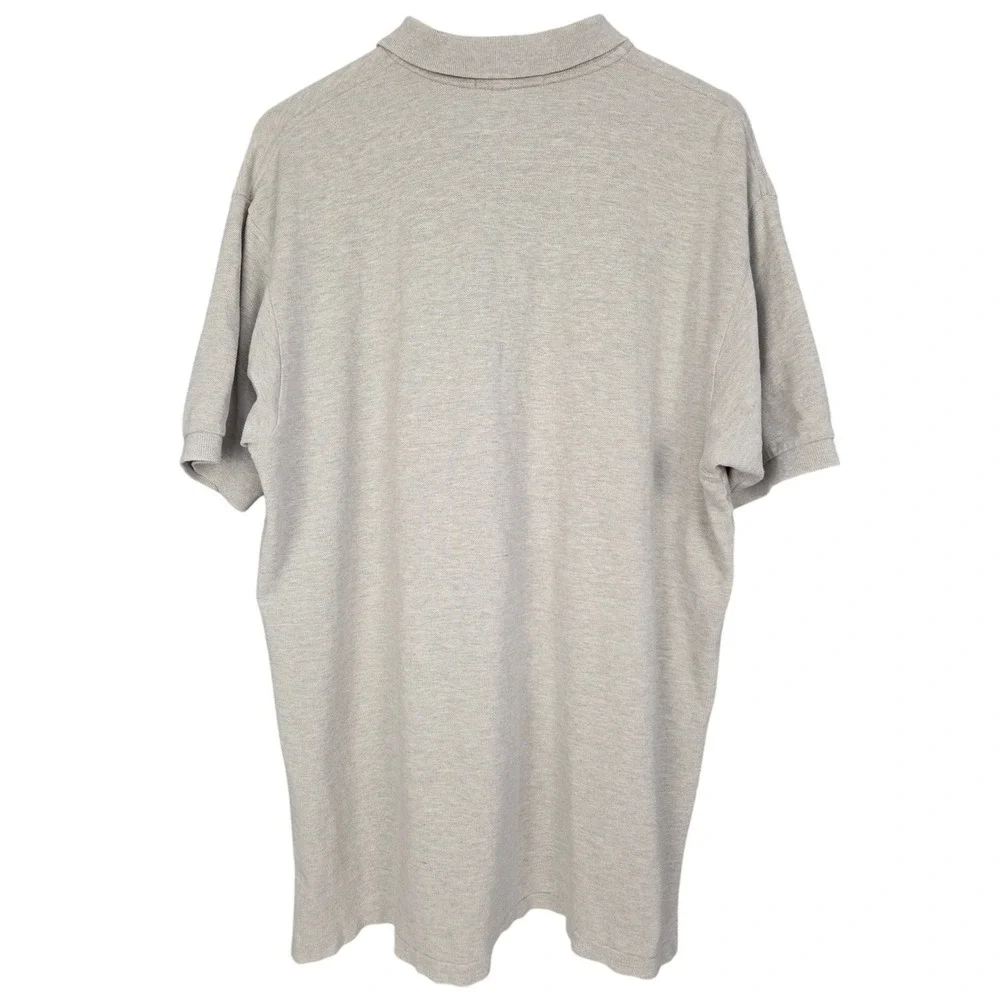 Polo Ralph Lauren Polo Shirt Mens XL Light Gray Short Sleeve Cotton Vintage